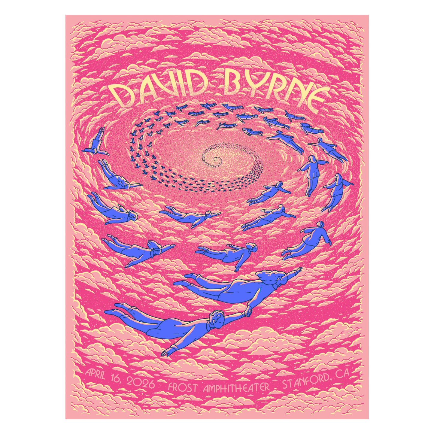 David Byrne Show Poster - Stanford, CA - 04/16/26