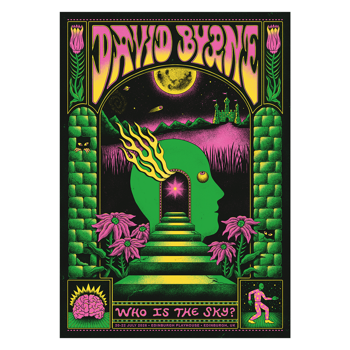 David Byrne Show Poster - Edinburgh, UK - 07/20/26 - 07/22/26