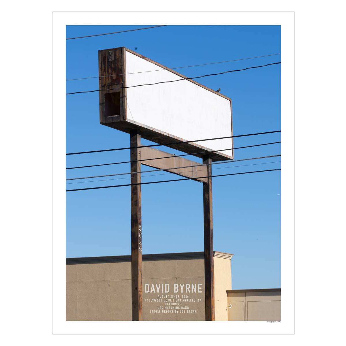 David Byrne Show Poster #1 - Los Angeles, CA - 08/28/26 - 08/29/26
