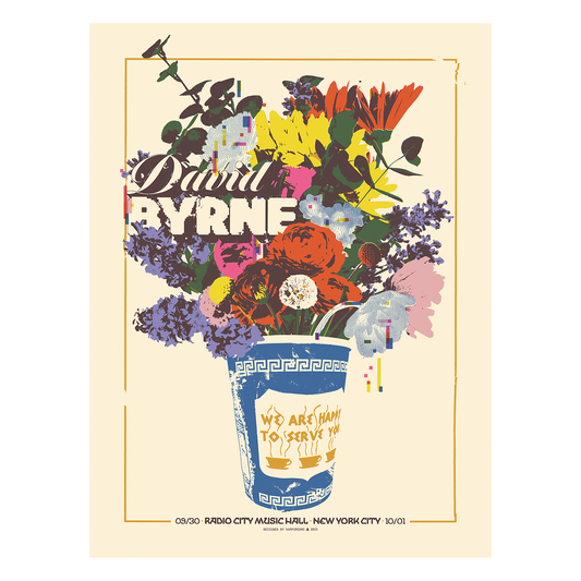 David Byrne Show Poster - New York, NY - 9/30/25 - 10/1/25