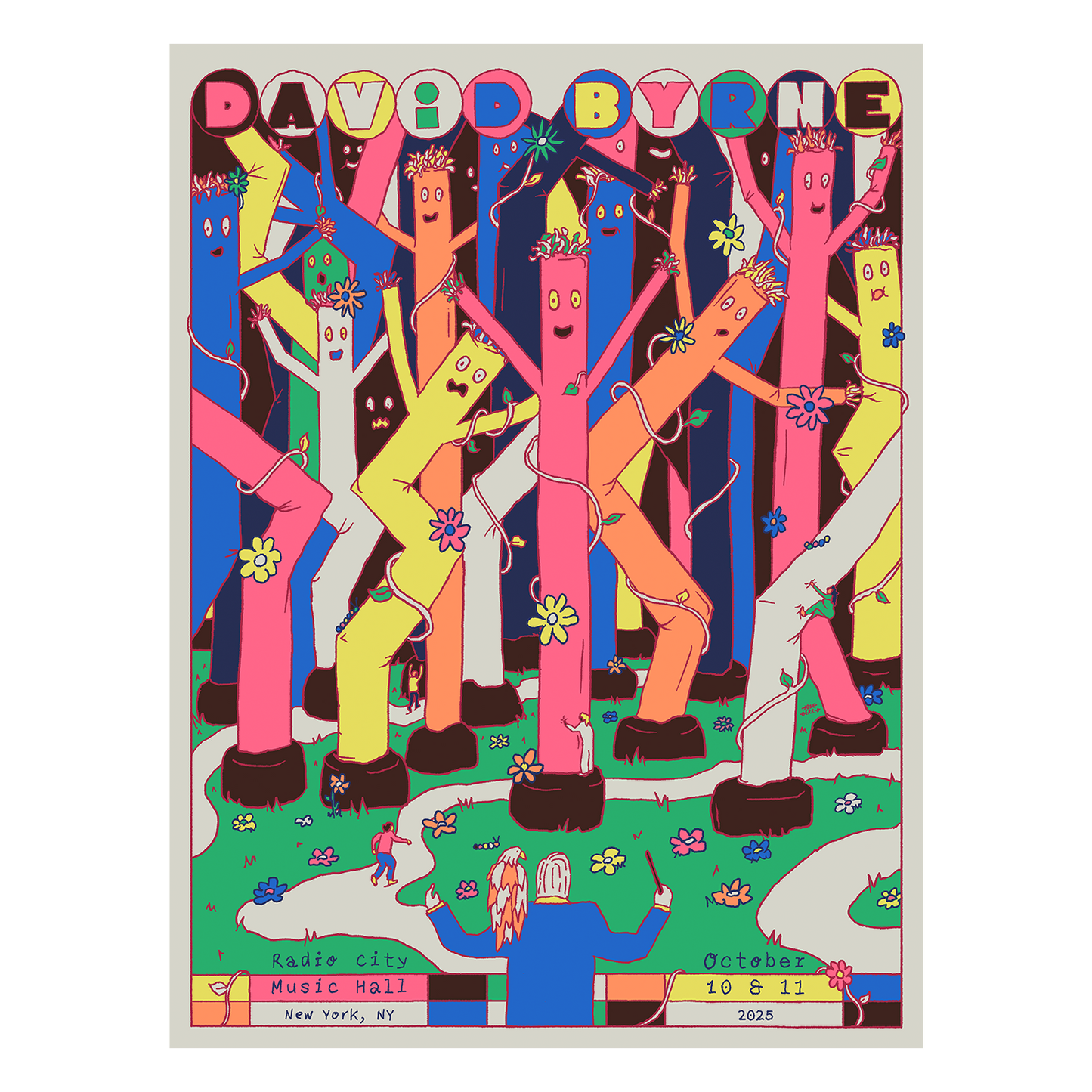 David Byrne Show Poster - New York, NY - 10/10/25 - 10/11/25