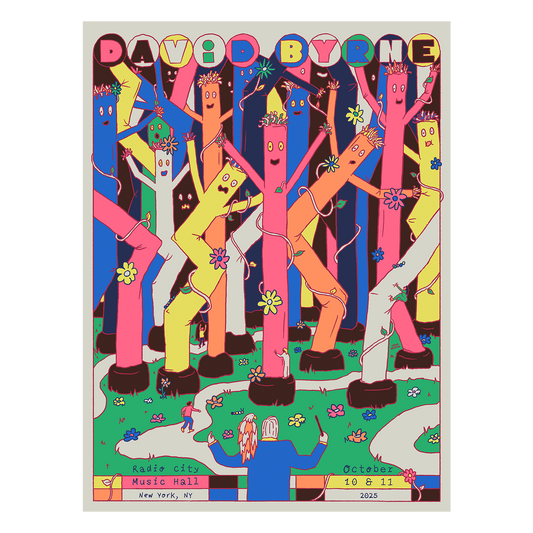 David Byrne Show Poster - New York, NY - 10/10/25 - 10/11/25