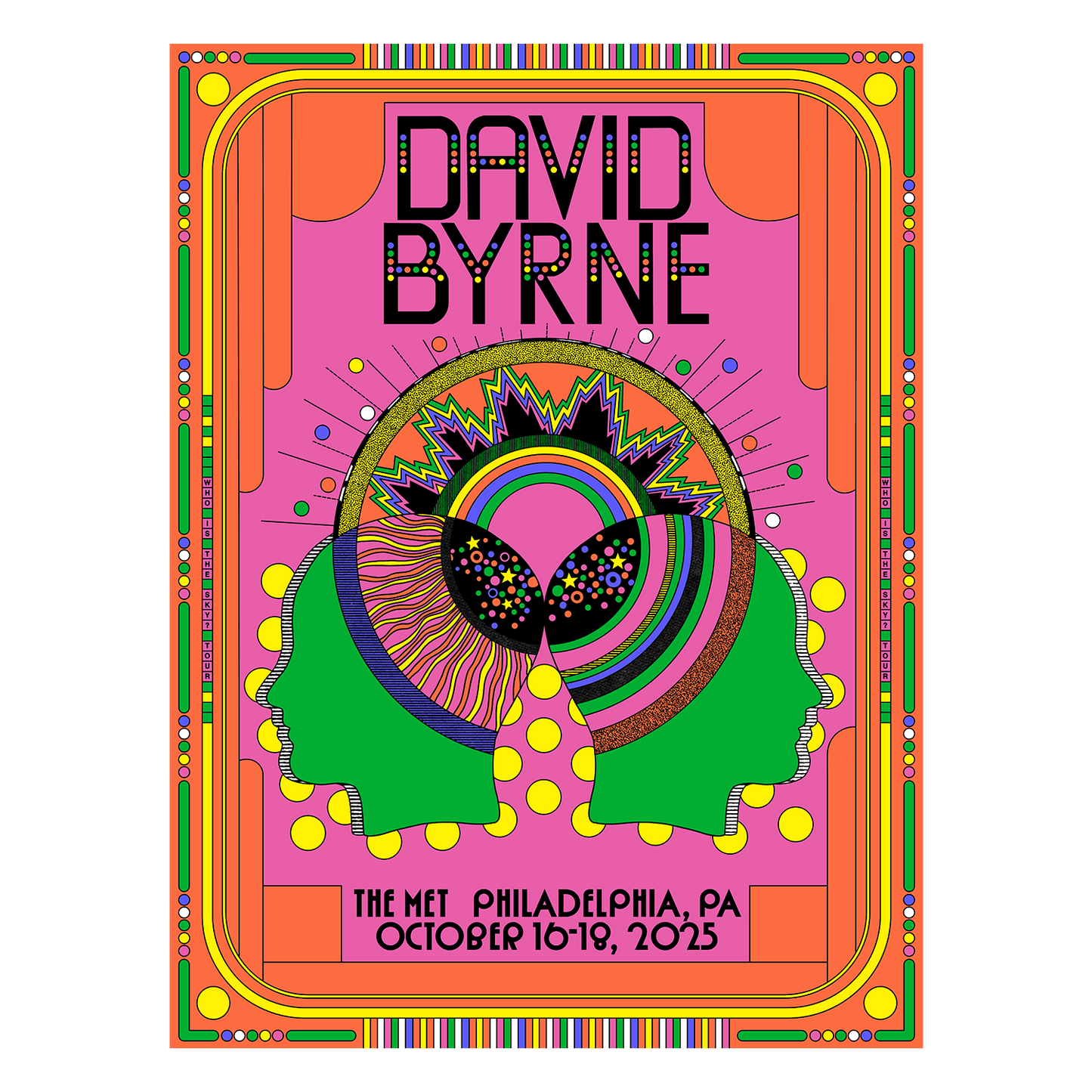 David Byrne Show Poster - Philadelphia, PA - 10/16/25 - 10/18/25