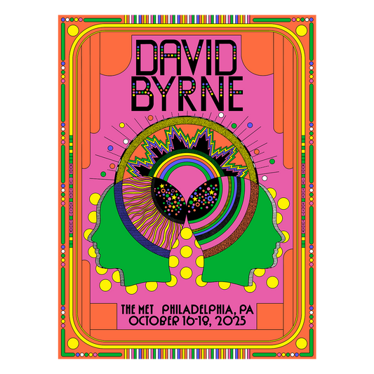 David Byrne Show Poster - Philadelphia, PA - 10/16/25 - 10/18/25