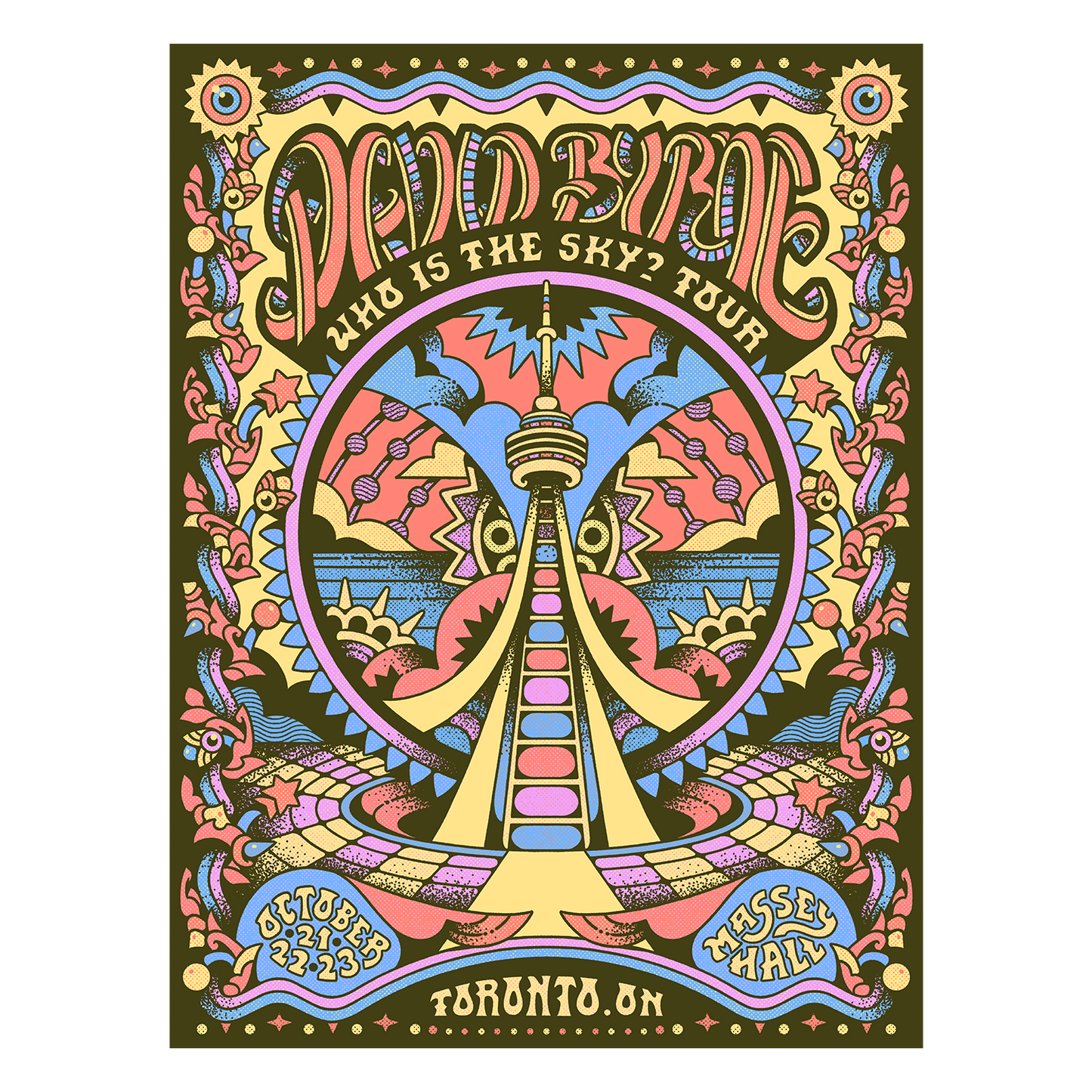 David Byrne Show Poster - Toronto, ON - 10/21/25 - 10/23/25