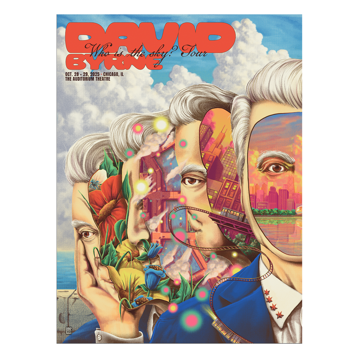 David Byrne Show Poster - Chicago, IL - 10/28/25 - 10/29/25