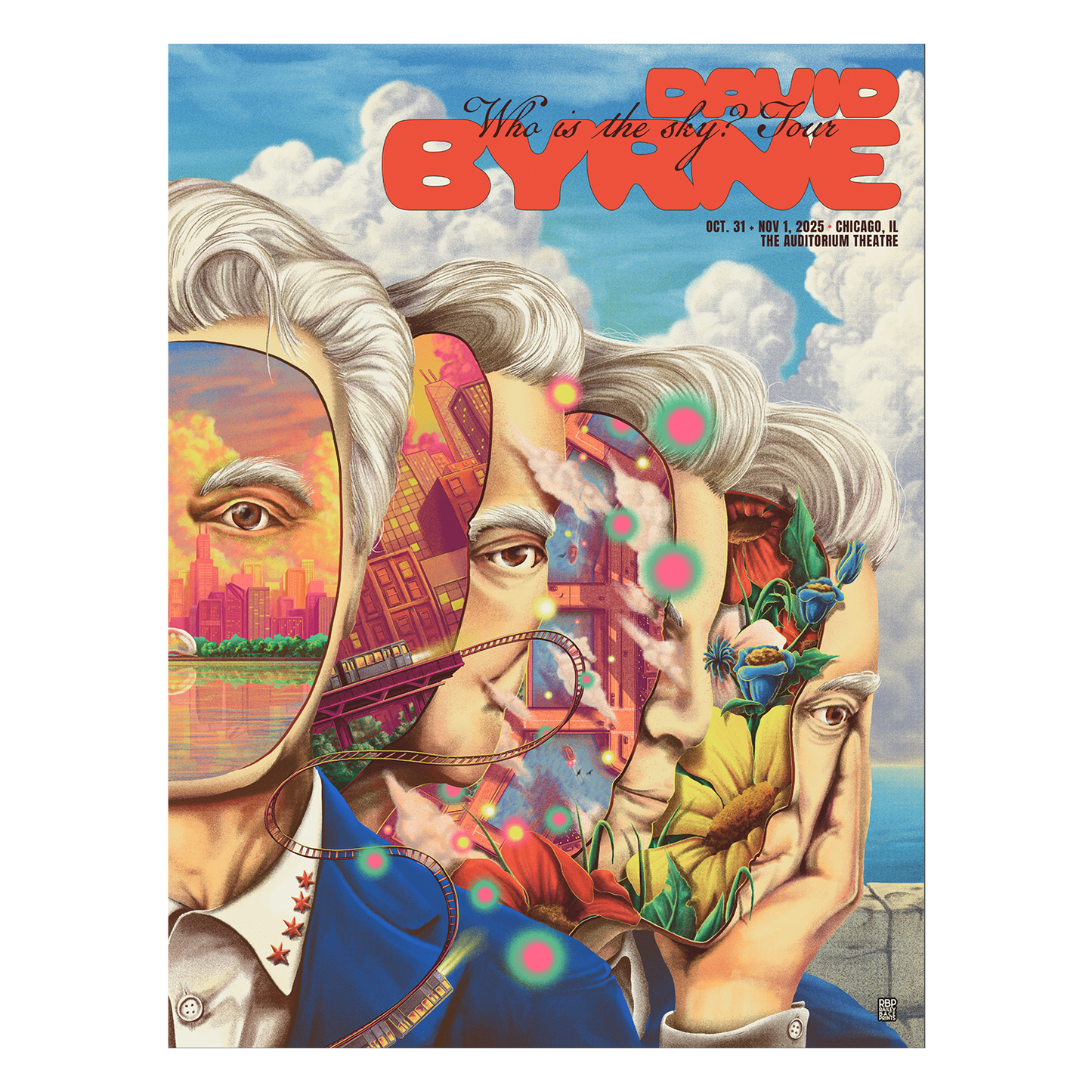 David Byrne Show Poster - Chicago, IL - 10/31/25 - 11/1/25