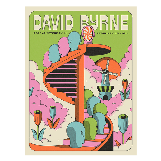 David Byrne Show Poster - Amsterdam, NL - 02/15/26 - 02/16/26