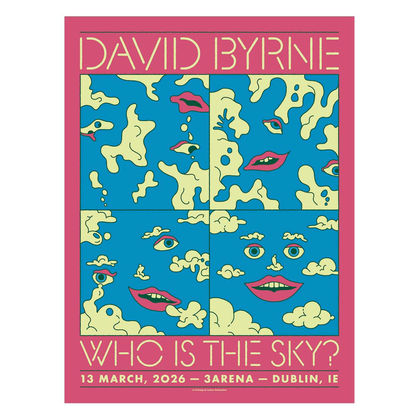 David Byrne Show Poster - Dublin, IE - 03/13/26