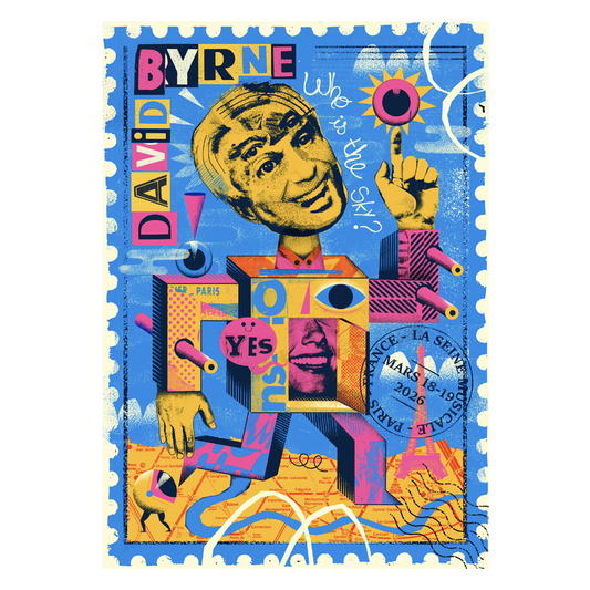 David Byrne Show Poster - Paris, FR - 03/18/26 - 03/19/26