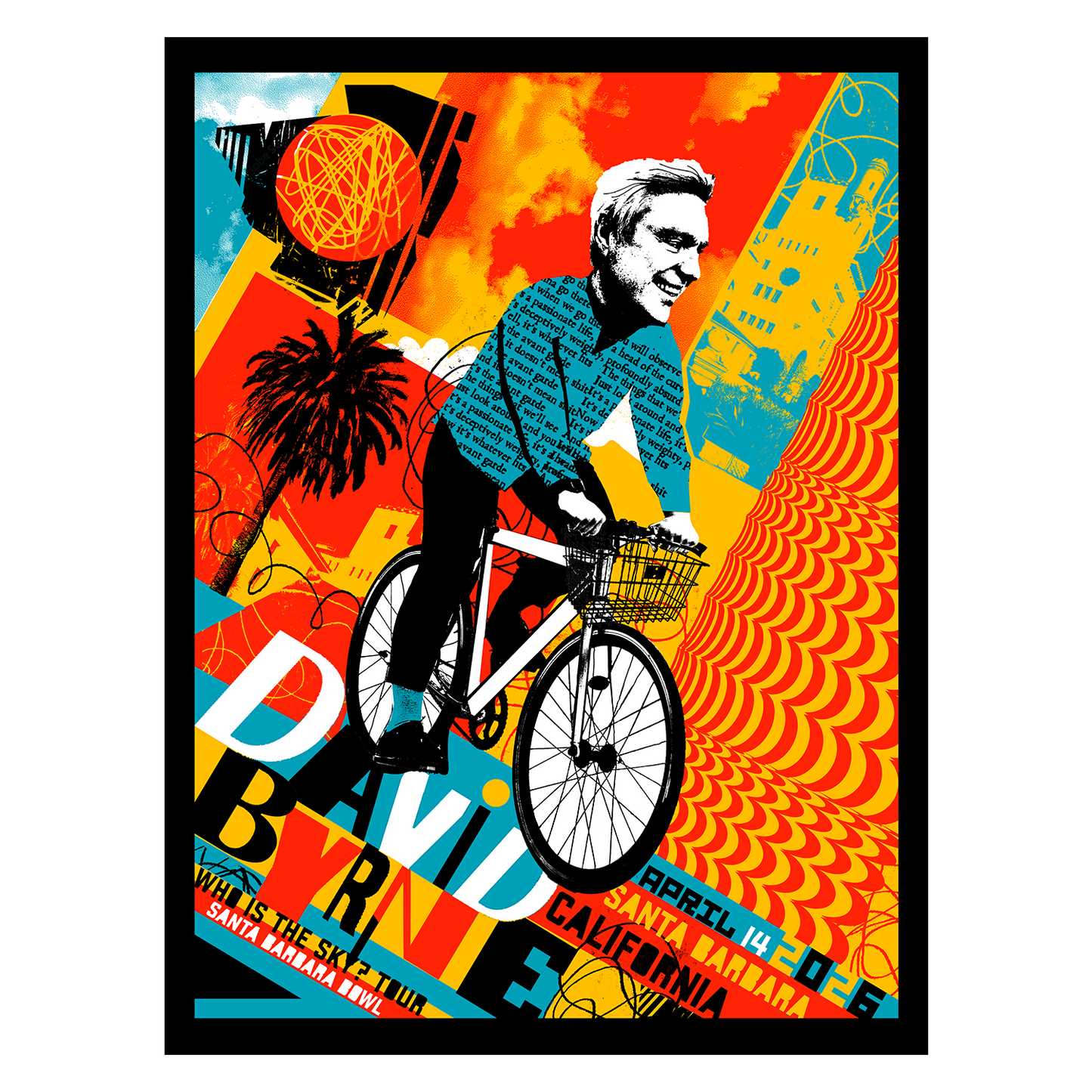 David Byrne Show Poster - Santa Barbara, CA - 04/14/26