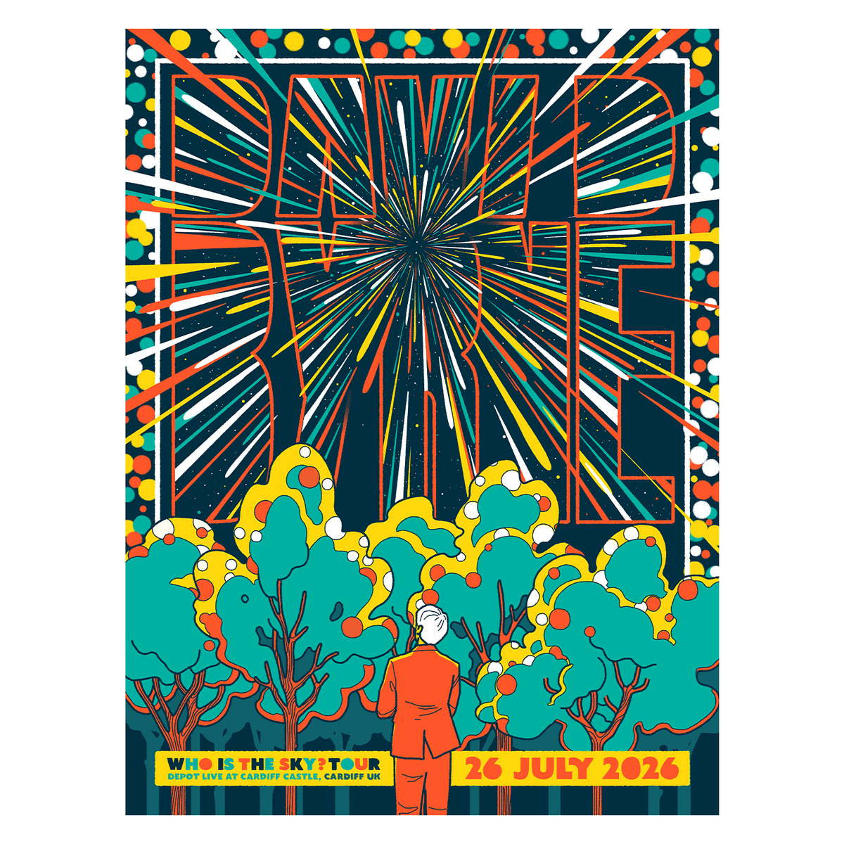 David Byrne Show Poster - Cardiff, UK - 07/26/26