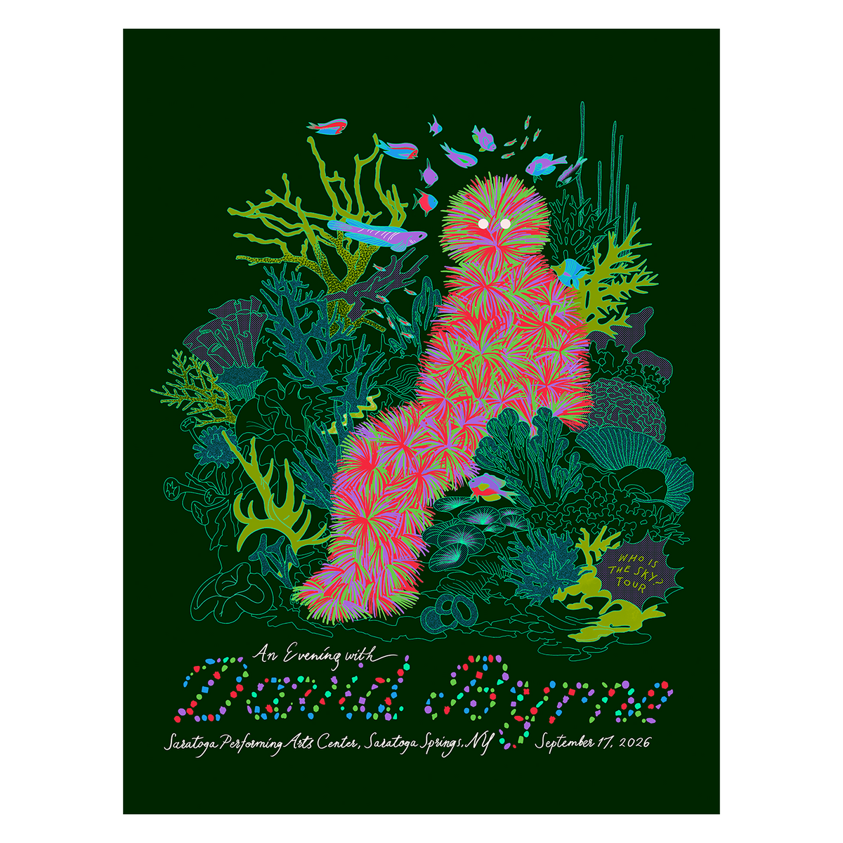 David Byrne Show Poster - Saratoga Springs, NY - 09/17/26